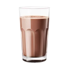 Fotobehang Glass of chocolate milk isolated on transparent background,Transparency  © SaraY Studio 