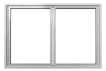  Aluminum window frame, transparent background
