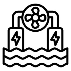 Ocean Energy Icon Style