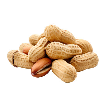 Peanuts isolated on transparent background 