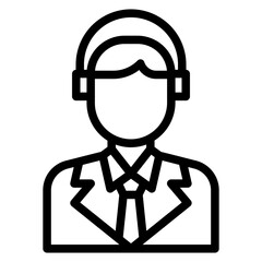 Airline Agent Icon Style