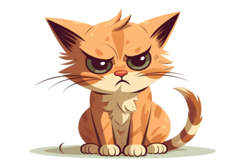 Kitten makes a sad face