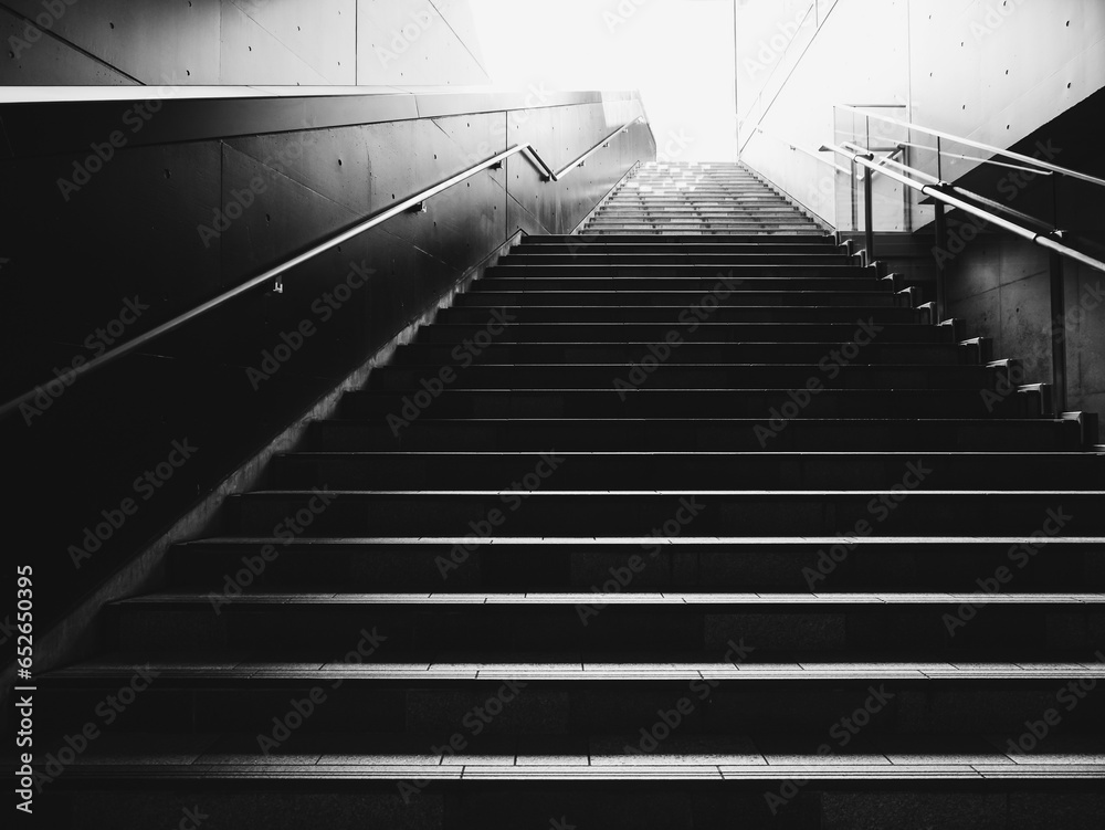 Poster stairs in perspective modern building architecture details