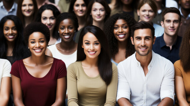 Diverse people sitting on a conference room - Powered by Adobe