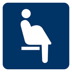 Vector graphic of sign indicating priority seats for expecting mothers