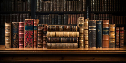 vast wall teeming with rows upon rows of ancient books