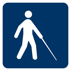 Vector graphic of sign indicating accessibility for blind or with low vision people