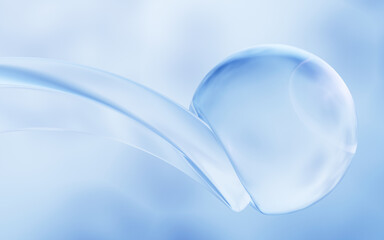 Abstract glass geometries background, 3d rendering.