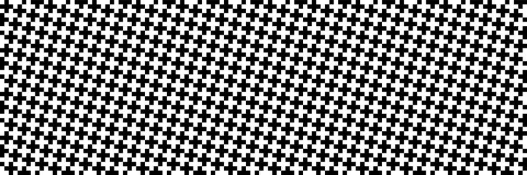 horizontal black and white cross for pattern and background.
