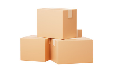 Paper box with logistics and storage concept, 3d rendering.