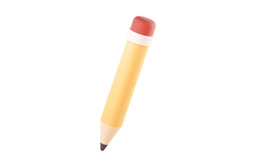 Cartoon style pencil, 3d rendering. © Vink Fan