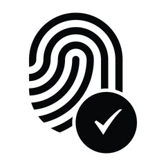 Thumb, print, accepted icon