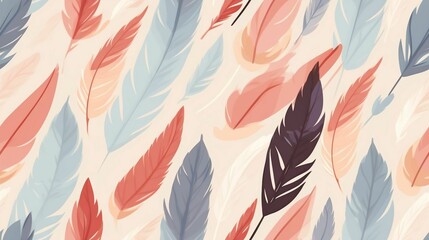 hand draw bird feather pattern
