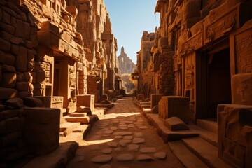 Stunning Temple of Karnak in Luxor, Generative AI - obrazy, fototapety, plakaty