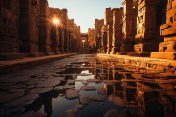 Stunning Temple of Karnak in Luxor, Generative AI