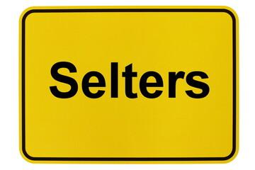 Illustration eines Ortsschildes der Gemeinde Selters in Hessen