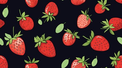 hand draw strawberry pattern
