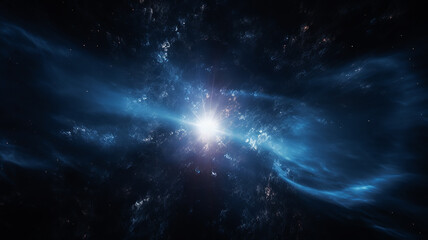 supernova, explosion of a star in deep space, astronomy phenomenon, fictional graphics - obrazy, fototapety, plakaty
