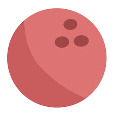 Red bolling ball isolated 