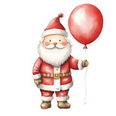 Christmas santa claus balloon clipart