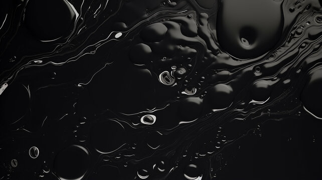 black texture background crude oil, abstract smooth dark liquid energy fossil fuel