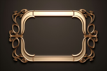 metal frame on a black background