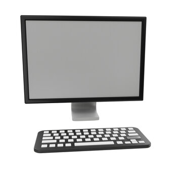 computer monitor with keyboard
