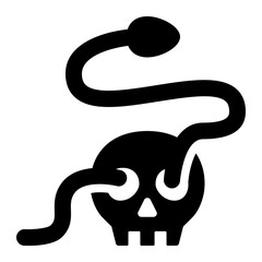 Naklejka premium Skull Snake Icon