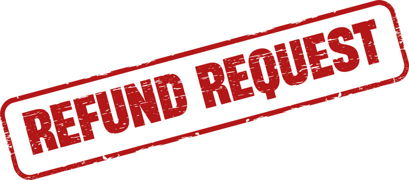 Refund request square grunge stamp