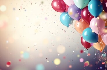 colorful balloons  Holiday background 