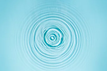 Foto op Canvas Water fractal, circles on a transparent water background © Irina