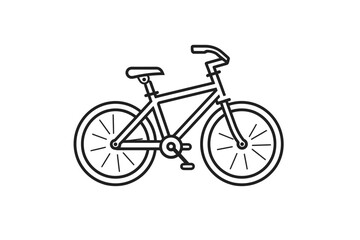 Fototapeta premium Line icon bike for web, white background
