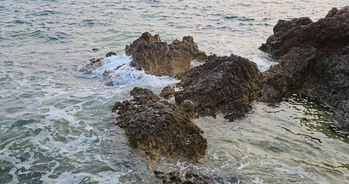 sunset in the bay of porto conte near alghero shot in 8k