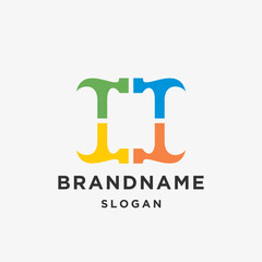 Letter t property logo template vector illustration design