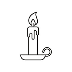Candlelight icon vector illustration. Candl light on isolated background. Flame sign concept.