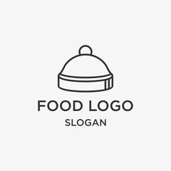 Food logo icon flat design template
