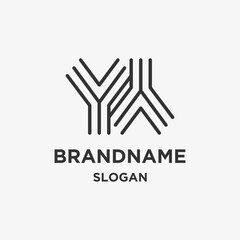 Letter yy logo icon design template vector illustration