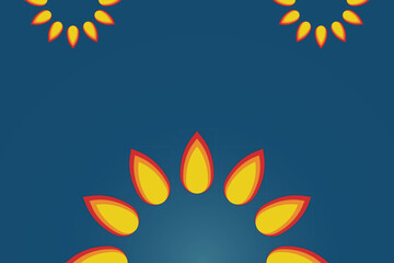 Vector Diwali festival of lights symbols blue background banner or poster vector file