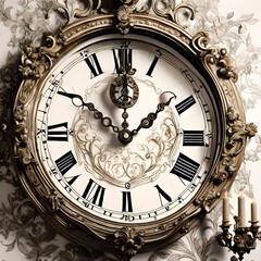 Fototapeta na wymiar antique clock face