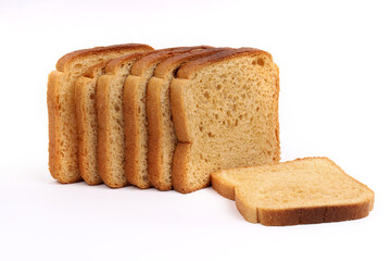 Brown Bread on white background, new angles
