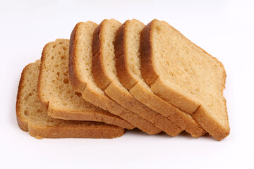 Brown Bread on white background, new angles