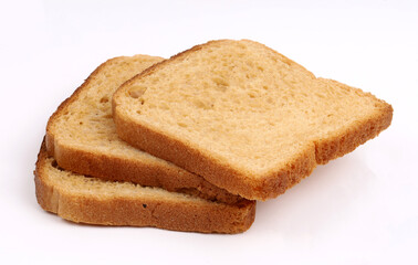 Fototapeta na wymiar Brown Bread on white background, new angles