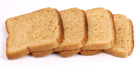 Brown Bread on white background, new angles