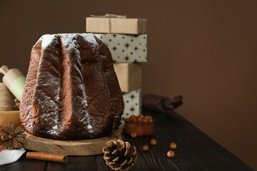 Panettone is a traditional Italian sweet Christmas bread.
