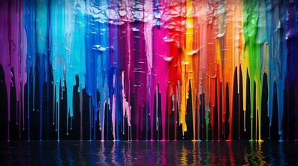 Dripping paint artwork with bold, edgy colors