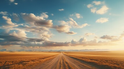 Fototapeta premium bird view of the field ai generated