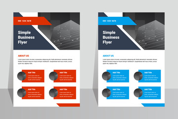 Minimalist company marketing A4 flyer template