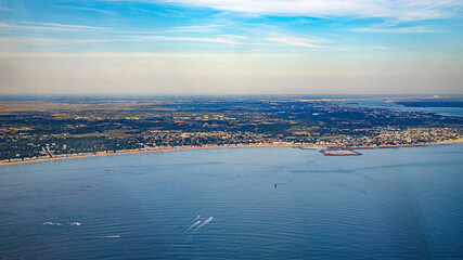 Loire estuary and atlantic ocean around La Baule