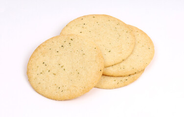 Potato Biscuit on white background, new angles