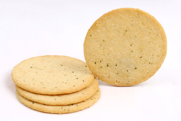 Potato Biscuit on white background, new angles